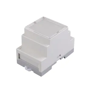 New PLC Industrial Control Box abs cabinet case Din rail enclosure DIY Plastic junction box 87*60*53mm pcb design outlet box