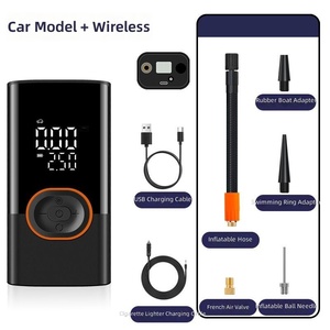 Pompa Ban Mini Saku 55W 150PSI, Pompa Udara Portabel Tanpa Kabel, Daya Ganda dengan Layar Digital LED USB untuk Mobil, Sepeda, Bola - Product Image 6