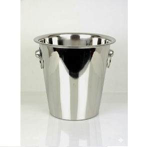 Seau en acier inoxydable avec poignées, seau à glace pour vin, utilisation en hôtels, bars et restaurants - Durable - Product Image 1