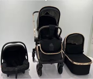 Cochecito de bebé convertible o tumbado, cochecito de recién nacido bidireccional, vista alta multifuncional 3 en 1 con asiento de coche - Product Image 1