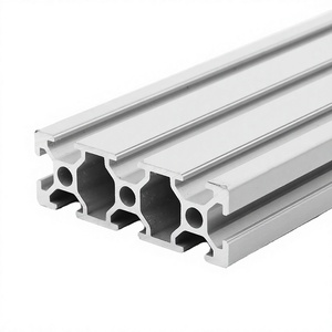 Profilé d'extrusion en aluminium 40x40mm à rainure en T pour entraînement par cannelure, composant de construction de cadre industriel avec finition anodisée mate - Product Image 1