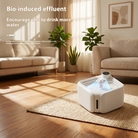 Distributeur d'eau pour animaux de compagnie en plastique de 2,8 L, fontaine à eau automatique rechargeable à circulation continue, filtration quadruple pour chats et chiens d'intérieur