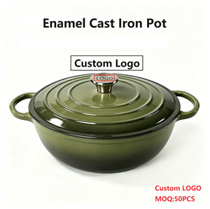 26Mommy Pot 4.32L Pentola Olandese Classica in Ghisa Smaltata con Doppio Manico, Antiaderente, Resistente, Casseruola Profonda con Coperchio, Adatta al Forno, Utensile da <span class=keywords><strong>Cucina</strong></span> in Ferro - Product Image 2