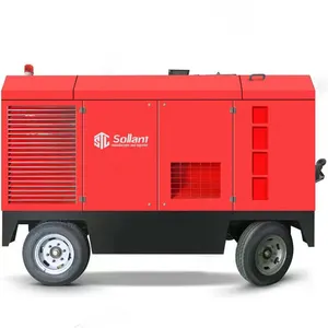 Sollant 13/20 Bar 350cfm compressore portatile diesel compressore trainabile alimentato a diesel per perforatrici e miniere - Product Image 1