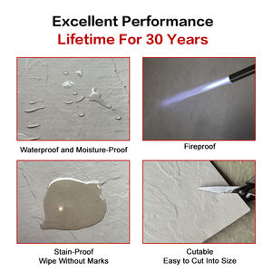 Installation rapide, rénovation de murs anciens, décoration, impression 3D couleur, carrelage mural en pierre flexible travertin, fin, souple, carrelage mural extérieur MCM - Product Image 4