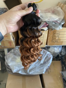 Trenzas de Cabello Sintético Rizado <span class=keywords><strong>Corto</strong></span> Pre-Enlazadas Estilo Italiano para Mujer, Ondas Boho de Playa, Ondas Profundas, Cabello de Ganchillo Italiano - Product Image 6
