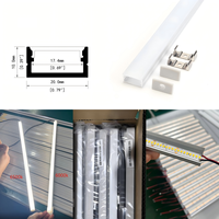 Profilé LED en alliage d'aluminium série 6000, extrusion anodisée, découpe et soudure pour éclairage d'armoires et d'étagères