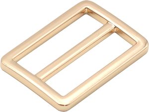 JWBIZ Lot de 20 glissières plates en métal pour ceinture, ajusteurs de sangle, fermoirs à trois glissières, couleur or, en pouces - Product Image 1