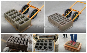 Machine à briques de pavage du Nigéria QTJ4-40 Houdis, machine à blocs creux avec pompe à ciment pour les clients du Laos, du Cambodge, du Vietnam et du Cameroun - Product Image 6