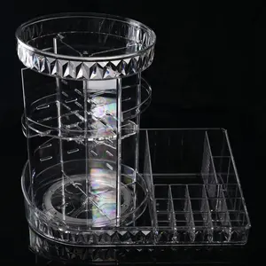 360 Makeup Organizer 360 Degree Plastic Makeup Organizer Rotating Adjustable Cosmetic Rotating Makeup Organizer Acrylic