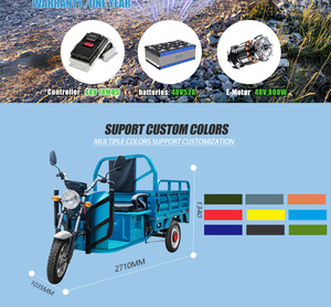 รถสามล้อไฟฟ้าบรรทุกสินค้า Keyu 800W EEC รับน้ำหนักได้ 400 กก. แบบเปิด - Product Image 4