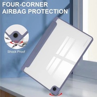 Étui pour tablette en cuir PU avec coque arrière transparente en TPU souple pour Samsung Galaxy Tab A11 Plus 11 pouces