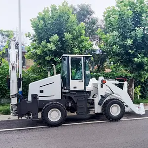 大型土工機械バックホーショベル機械フォーインワンバケット四輪駆動車輪付きショベルローダー