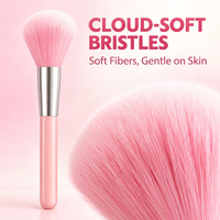 12 Buah Set Kuas Makeup Warna Pink untuk Foundation Concealer Blush Eyeshadow Powder Alat Kecantikan Perjalanan