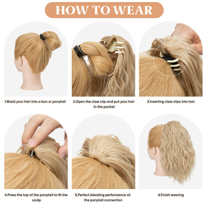 Extensions <span class=keywords><strong>de</strong></span> <span class=keywords><strong>queue</strong></span> <span class=keywords><strong>de</strong></span> <span class=keywords><strong>cheval</strong></span> résistantes à la chaleur synthétiques longues ondulées moelleuses faux cheveux postiches <span class=keywords><strong>queue</strong></span> <span class=keywords><strong>de</strong></span> <span class=keywords><strong>cheval</strong></span> vente en gros - Product Image 5