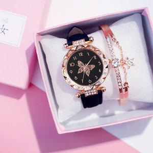 Para <span class=keywords><strong>SHEIN</strong></span>, conjunto de <span class=keywords><strong>reloj</strong></span> de pulsera para mujer, nueva moda transfronteriza, mariposa Simple, <span class=keywords><strong>reloj</strong></span> de pulsera de cinco piezas, movimiento de cuarzo, caja de 10mm - Product Image 6