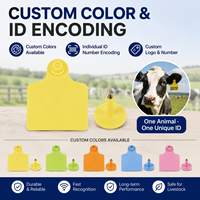 Étiquettes d'oreille RFID UHF ISO18000-6C EPC Gen2 durables à longue portée pour la gestion des élevages, marqueurs de haute qualité