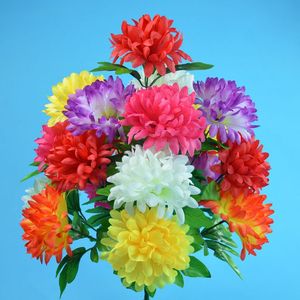 Ramo de crisantemo de 6 colores mezclados, flor falsa de crisantemo de 18 cabezas - Product Image 5