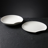 Assiette de restaurant en porcelaine fine en gros, écologique, durable, pour fêtes, avec logo personnalisé