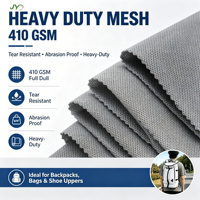 Tissu en maille hexagonale 100 % polyester 410 GSM, tricoté chaîne, résistant à la déchirure, pour sacs et bagages