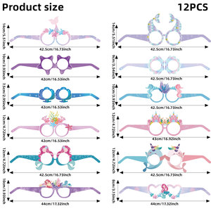 <b>Mermaid</b>-<b>Themed</b> Paper Glasses Party Props For <b>Birthday</b> Photo Booth Decorations Fashion Accessories - Product Image 2