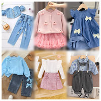 Lot en gros de vêtements décontractés pour femmes, surplus de vêtements pour enfants, vêtements d'occasion pas chers, mélange d'été, ensemble de vêtements pour enfants (stock)