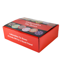 Vente en gros de 24 paquets de cire de soja de luxe 2oz 4oz boîte d'emballage cadeau en étain bougie parfumée ensembles de bocaux en étain