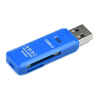 Lector de Tarjetas USB 3.0 2 en 1 de Doble Función / Adaptador Convertidor de Tarjetas TF, Lector de Tarjetas Flash Trans-Fast