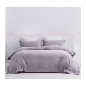 厂家定制超细防静电100% 涤纶奶绒床罩床单套装蓬松床罩