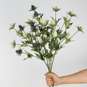 C235 Haute Qualité Fleur Artificielle Artificielle 10 Têtes Eryngo Fruit Salon Décoration Florale Artificielle <span class=keywords><strong>Eryngium</strong></span> <span class=keywords><strong>Foetidum</strong></span> - Product Image 1