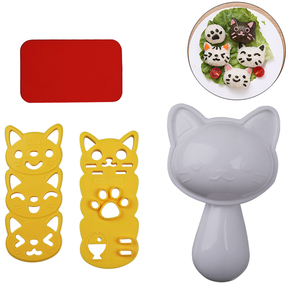 Molde de Plástico para Onigiri con Diseño de Gato de Dibujos Animados, Prensa para Bolas de Arroz, Molde para Nori, Utensilios de Cocina para Bento, Lonchera, Sushi y Snacks para Niños - Product Image 2