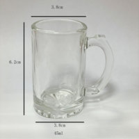 Mini chope à bière whisky personnalisée avec poignée de verres à liqueur Mini chope à bière classique de luxe de la manufacture en boîte