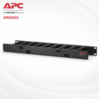 Gestionnaire de câbles horizontal APC NetShelter AR8602A 1U simple face avec couvercle noir 483 x 44 x 110 mm