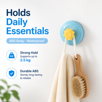 Crochets muraux à ventouse sans couture, adhésifs puissants en ABS pour salle de bain et cuisine, sans perçage