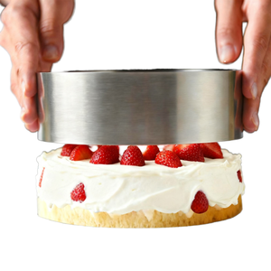 Tall Round Stainless Steel Mousse Ring 6cm Height 12 to 24cm Deep <b>Cake</b> Ring <b>Mold</b> Layer Gateau Baking Korea Made Custom Size - Product Image 1