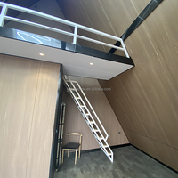 Chine Produit populaire Conception unique Petit kit minuscule en acier léger Maison préfabriquée à ossature avec lit mezzanine