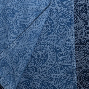 Perforación Color impresión todo algodón fino Dobby Jacquard Denim Meter <span class=keywords><strong>tela</strong></span> ancha con estiramiento Handfeeling <span class=keywords><strong>tela</strong></span> <span class=keywords><strong>vaquera</strong></span> para chaqueta - Product Image 2