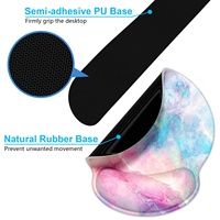Ensemble clavier et souris avec coussin en mousse à mémoire de forme, motif dessin animé, repose-poignets, base antidérapante, logo personnalisé par transfert thermique, pour le gaming et le bureau