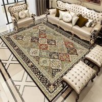 Tapis et carpettes carrés en velours persan imprimés en 3D, lavables, modernes et faciles d'entretien pour salon