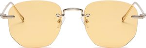 Gafas de Sol Unisex de Diseño de Lujo Personalizadas, Montura Metálica Negra sin Aro, Logotipo Personalizado al por Mayor, Gafas de Sol Clásicas y Elegantes - Product Image 4