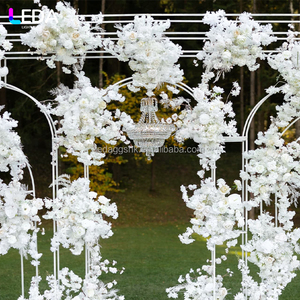 LEDA Wedding Decoration Large Stage Flower Arch <b>Stand</b> White Metal Arch <b>Backdrop</b> for Wedding - Product Image 2
