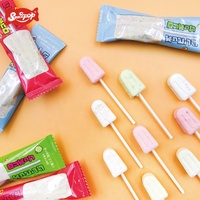Children's Fruity Flavor Candy-Popping Sugar Milk Tablet Lollipop Boxed Ice Cream Shape Pressed Toy with Low Order Quantity