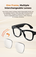 Gafas Inteligentes con IA, Estuche de Carga, Audio BT, Cámara, Control por Voz, Música, Batería de Larga Duración