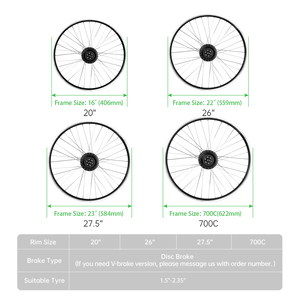 EU Cổ DIY 36V 250W 26 ''27.5' '29 ''Phía Sau Ổ Đĩa Xe Đạp Điện Hub Động Cơ Chuyển Đổi Bộ Dụng Cụ Với Bộ Điều Khiển - Product Image 3