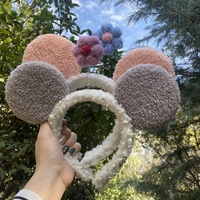 Bandeau pour femme en peluche de style coréen, design mignon avec oreilles d'animaux, accessoires pour cheveux, bandeau