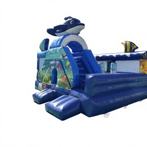 Castillo Inflable <span class=keywords><strong>de</strong></span> PVC Azul - Castillo <span class=keywords><strong>de</strong></span> Princesa, Castillo <span class=keywords><strong>de</strong></span> Delfines, Trampolín para Fiestas Infantiles, <span class=keywords><strong>Juego</strong></span> para Fiestas - Product Image 2
