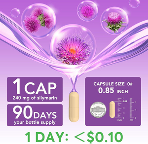 Cápsulas de Cardo Mariano de alta calidad de marca privada para la función hepática y antioxidante, refuerzo inmunológico y apoyo para una piel saludable - Product Image 3