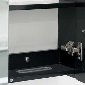 Set Mobile Bagno di Lusso in Stile Francese Nero con Lavabo e Specchio, Montaggio a Parete, <span class=keywords><strong>per</strong></span> Uso Domestico - Product Image 4