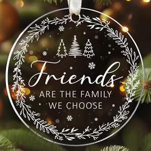 Groothandel Op Maat Transparant Acryl Kerst Ornament Voor Vakantie Feeststemming Decoraties Kerst Disk Ambacht - Product Image 2