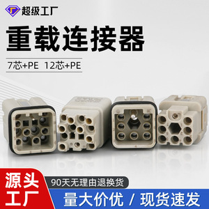 Hq 012m F Waterproof Miniature Industrial Aviation Connector 70mm 103mm Top Side Exit Cable Joining Plug In ABS Material - Product Image 5
